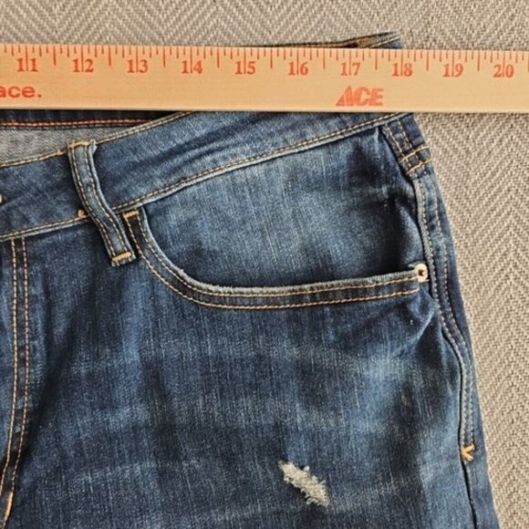 Weatherproof Jeans Men's W36xL30 Vintage Slim Straight Dark Blue Distressed - Picture 14 of 16